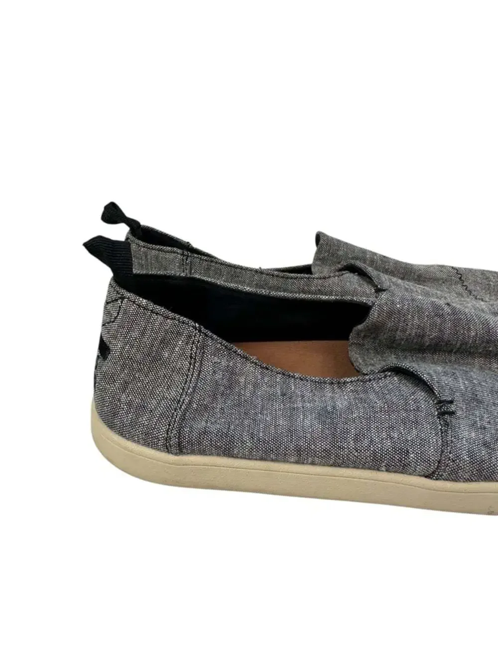 TOMS Deconstructed Alpargata Slip On Shoes Gray Canvas Casual Minimalist Men 7
